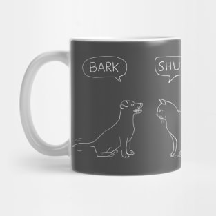 The Cat and Dog Conversation Mug